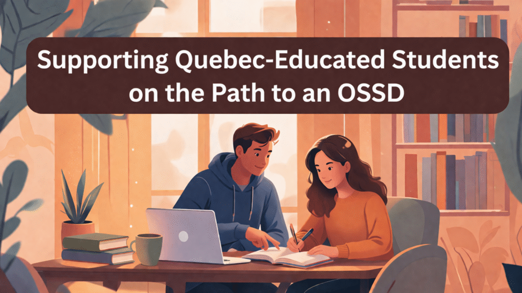 Supporting Quebec-Educated Students on the Path to an OSSD